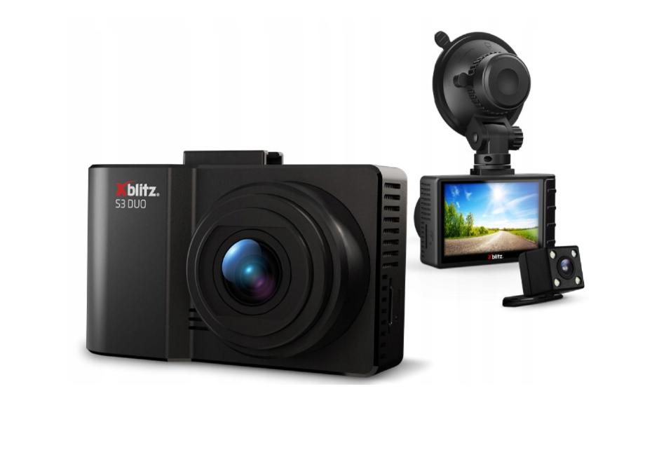 Wideorejestrator XBLITZ S3 Duo Z KAMERA WSTECZNĄ - Elektronika dla szkół jazdy | Sklep PlanJazd